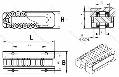 Подшипник  Р88-103 размер 135x66x39
