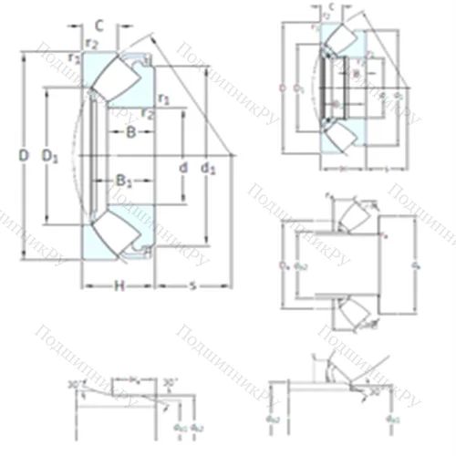 Подшипник роликовый упорно-радиальный 292/850EM