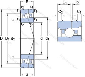 Подшипник 71911 CB/P 4AL