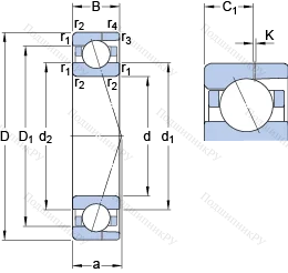 Подшипник 709 ACD/HCP 4AH