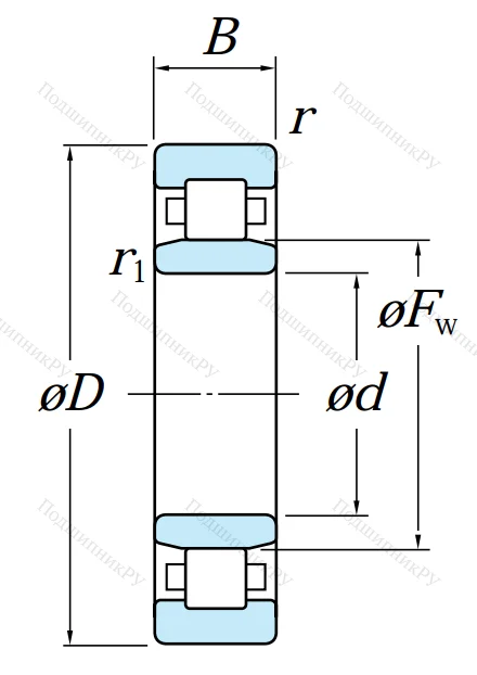 Роликовый цилиндрический подшипник