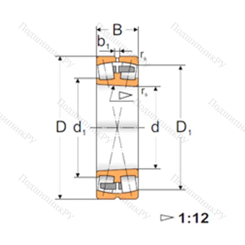Подшипник роликовый радиальный самоцентрирующийся 22217 KMBW 33