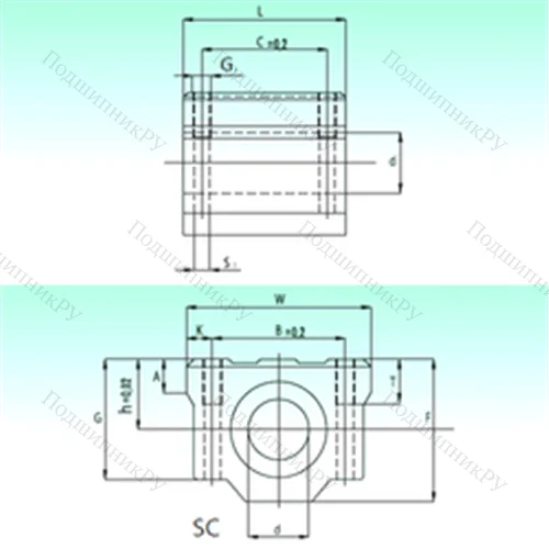 Подшипник шариковый линейный SC 12 AS