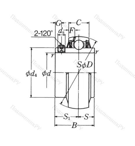Корпусный подшипник UC 210 D 1 в Чите