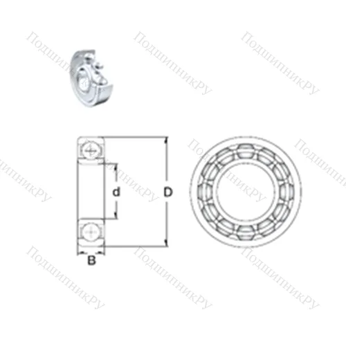 Подшипник шариковый радиальный 6307-2Z