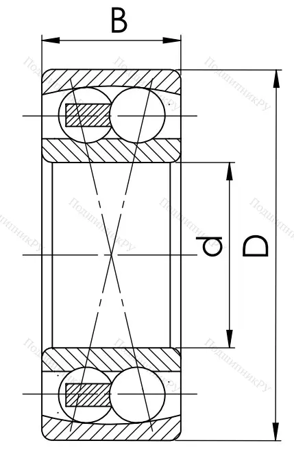 Двухрядный шариковый подшипник 1513 (2213)