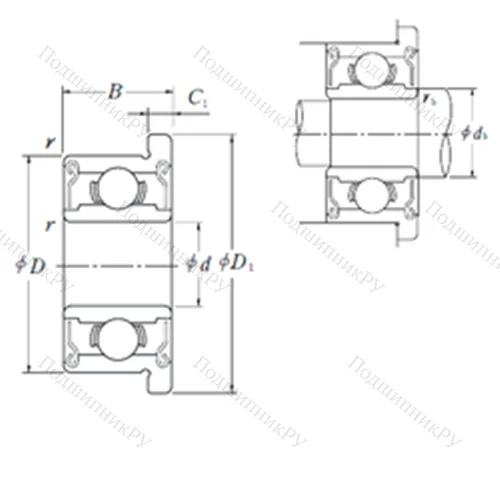 Подшипник шариковый радиальный MF 95ZZ