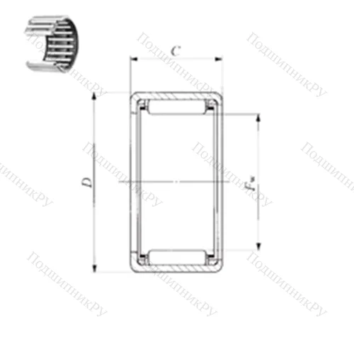 Подшипник игольчатый радиальный HKS-28X 35X 33