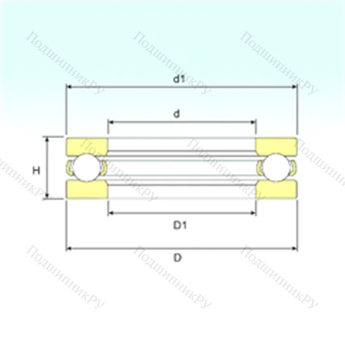 Подшипник шариковый упорный 51430 M