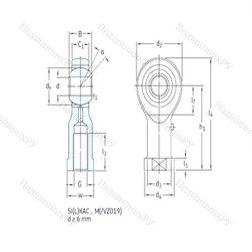 Подшипник скольжения сферический SIKAC 5M