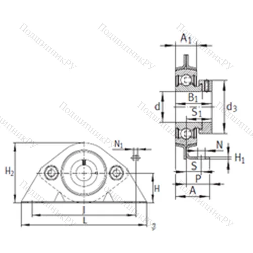 Подшипниковый узел шариковый радиальный