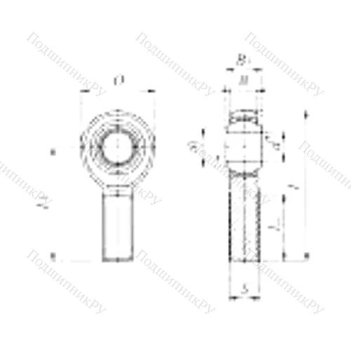 Подшипник скольжения сферический POSB 3