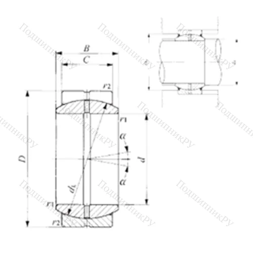 Подшипник скольжения сферический GE 45ES