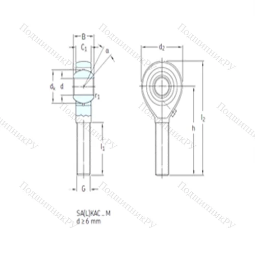 Подшипник скольжения сферический SALKAC 30M
