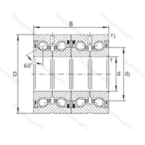 Подшипник шариковый упорно-радиальный ZKLN 5090-2RS-2AP от производителя  INA