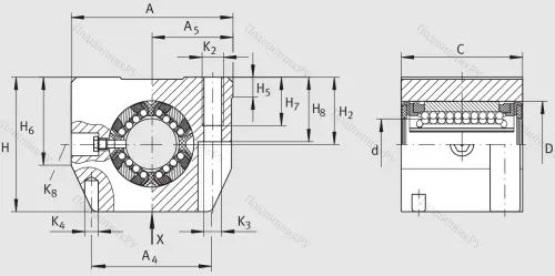 Подшипниковый узел  KGSNG 40-PP-AS в Чите
