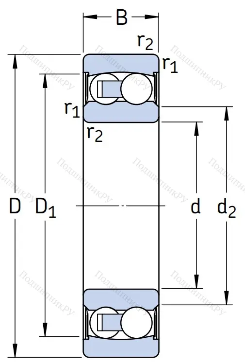 Двухрядный шариковый подшипник