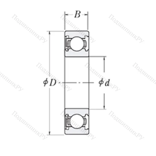 Подшипник шариковый радиальный LJ 1.1/4-RS