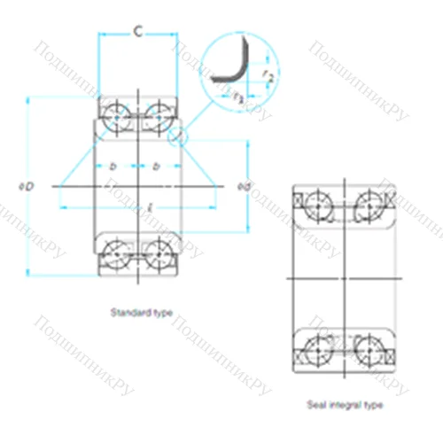 Подшипник шариковый радиально-упорный RW 922