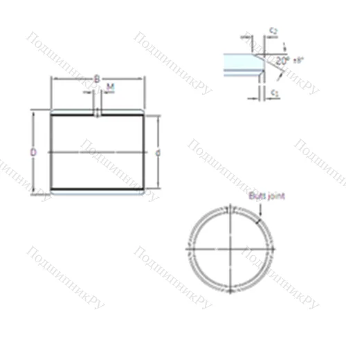 Подшипник скольжения PCM 455030 E