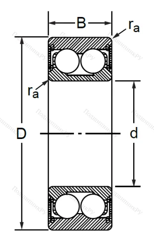 Радиально-упорный шариковый подшипник 3056215 2RS (3215 A 2RSTN) в Чите