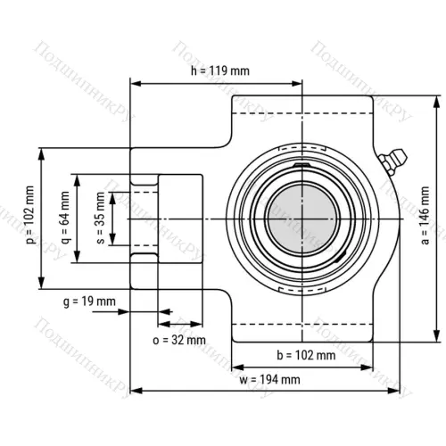 Подшипниковый узел UCT 308 - Вал: 40 мм