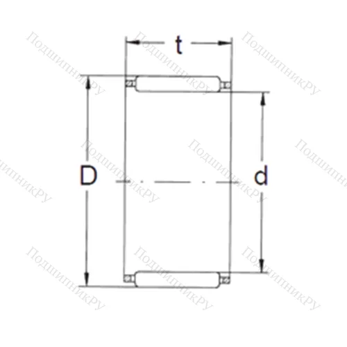 Подшипник игольчатый радиальный K 45X 50X 27