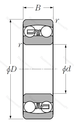 Двухрядный шариковый подшипник 1310 S