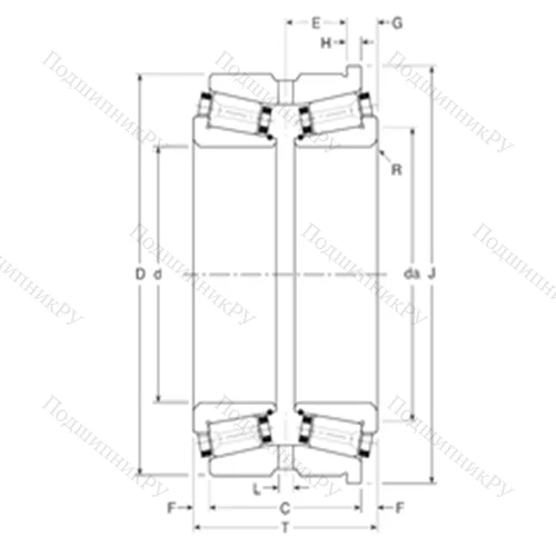 Подшипник роликовый радиально-упорный 240149X/240241XH
