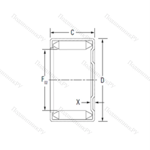 Подшипник игольчатый радиальный M-22161