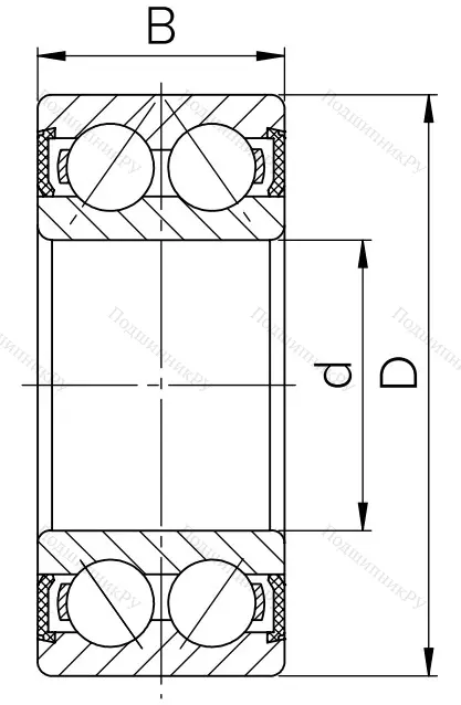 Радиально-упорный шариковый подшипник 3056209 2RS (3209 2RS)
