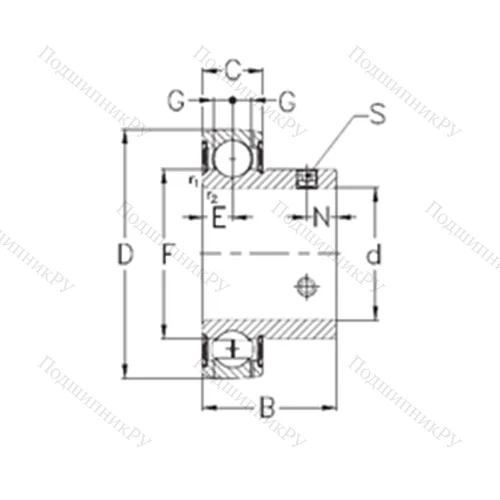 Подшипник шариковый радиальный AY 17-NPPB