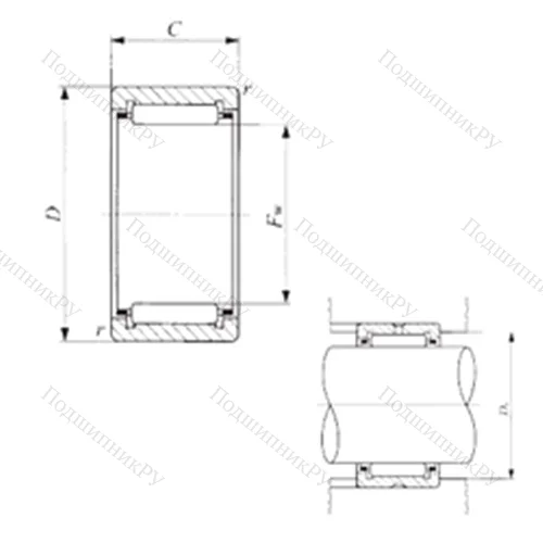 Подшипник игольчатый радиальный TAF 121912/SG