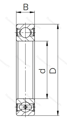 Шариковый однорядный подшипник 180316 (6316 2RS) в Чите
