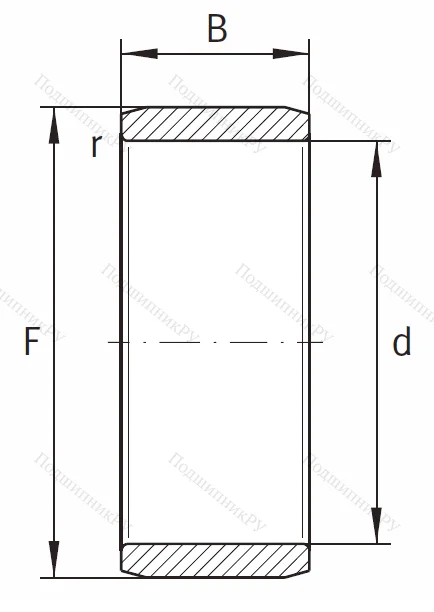 Игольчатый подшипник внутреннее кольцо IR 45x50x25