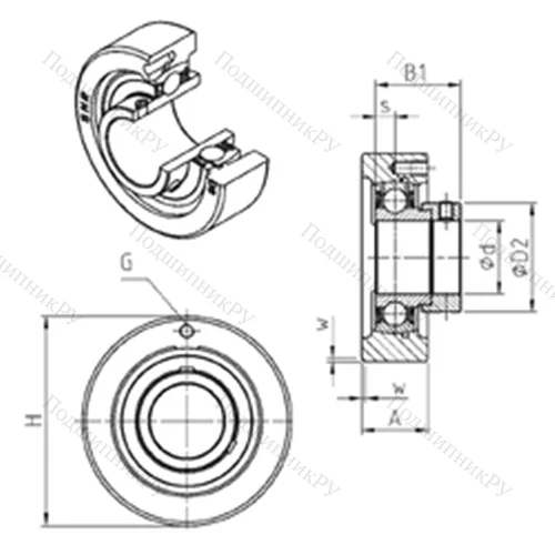 Подшипниковый узел шариковый радиальный