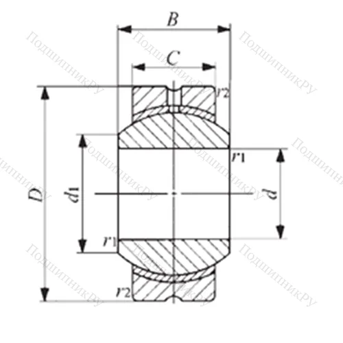 Подшипник скольжения сферический PB 22