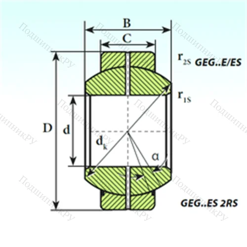 Подшипник скольжения сферический GEG 240 ES