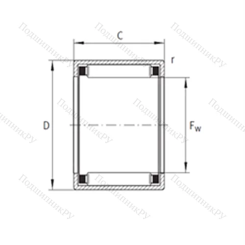 Подшипник игольчатый радиальный SCE 2420