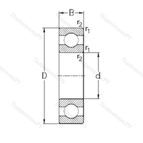 Подшипник шариковый радиальный 61840-MA