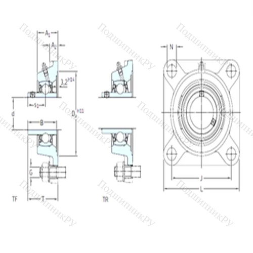 Подшипниковый узел шариковый радиальный