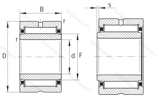 Игольчатый подшипник NA 4903 XL от производителя  INA