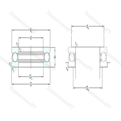 Подшипник шариковый упорный 51312 от производителя  SKF
