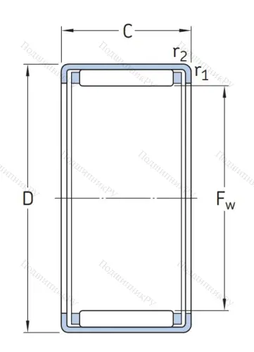 Игольчатый подшипник HK 1010 от производителя  KOYO