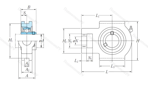 Подшипниковый узел UCT 207 J в Чите