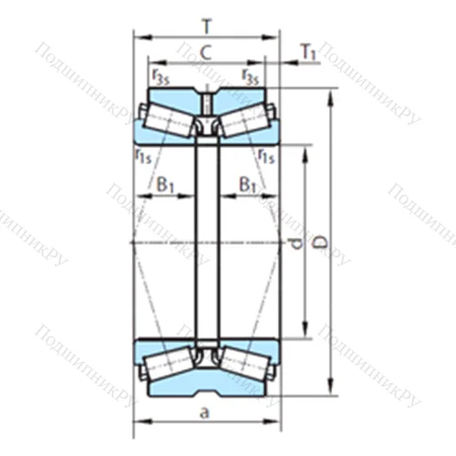 Подшипник роликовый радиально-упорный  612-37-1