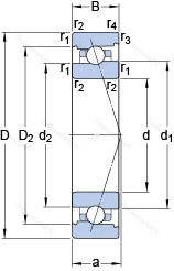 Подшипник 71910 CB/P 4A