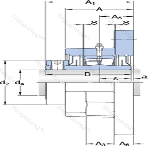 Фланцевые роликоподшипниковые узлы (стопорное кольцо, для дюймовых валов) FYR 1 15/16-18