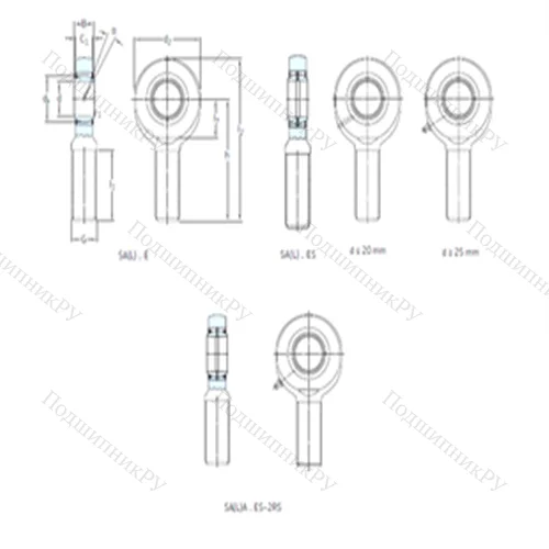 Подшипник скольжения сферический SA 80ES-2RS