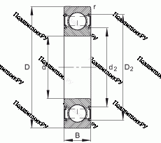 Подшипник 6000-C-2HRS